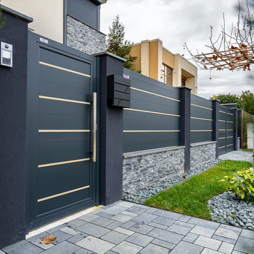Aluminium fence - RAL 7016/1019