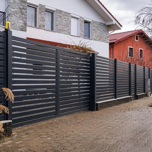 Aluminium fence - RAL 7016