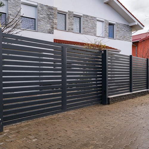 Aluminium fence - RAL 7016