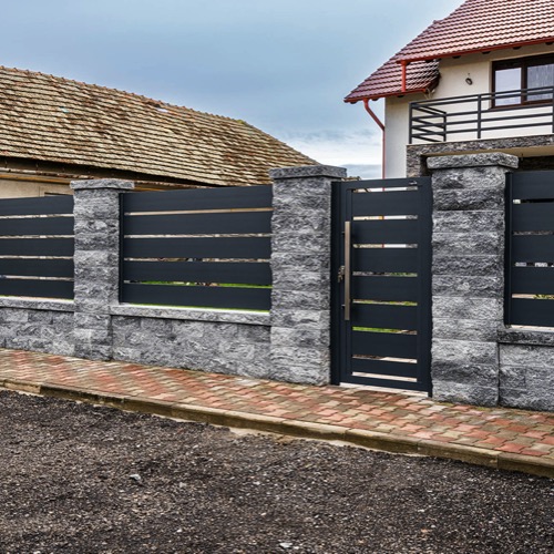 Aluminium fence - RAL 7016