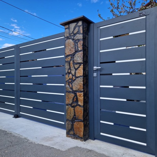 Aluminium fence - RAL 7016/9006