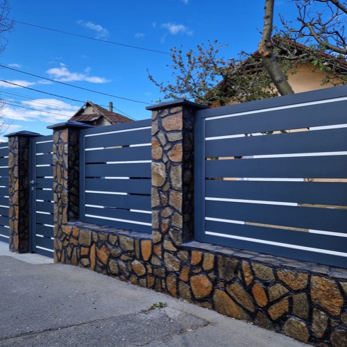 Aluminium fence - RAL 7016/9006