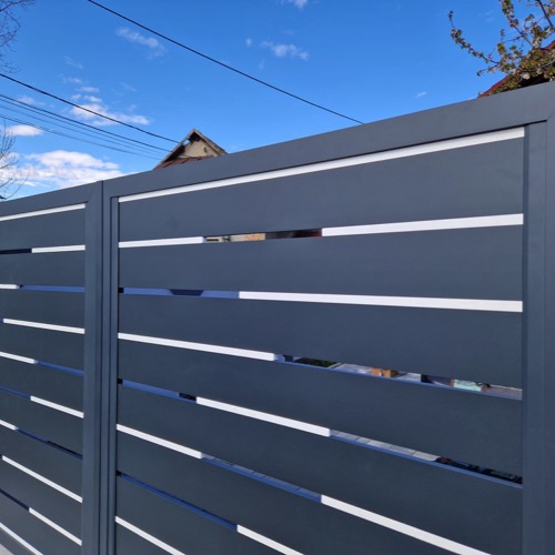 Aluminium fence - RAL 7016/9006