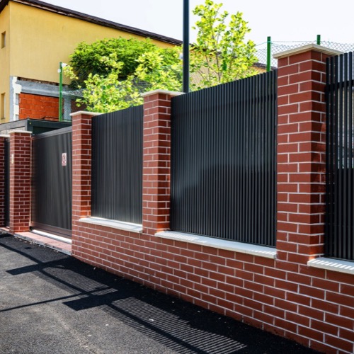 Aluminium fence - RAL 7016