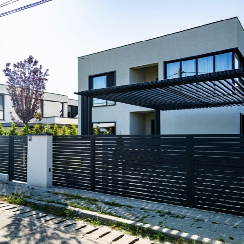 Aluminium fence - RAL 7016