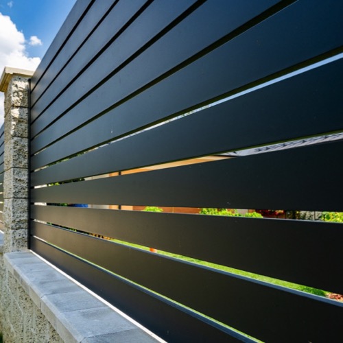 Aluminium fence - RAL 7016