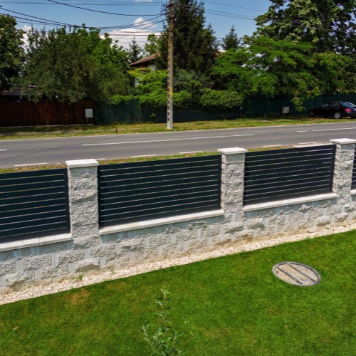 Aluminium fence - RAL 7016