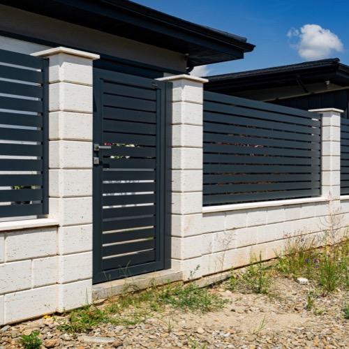 Aluminium fence - RAL 7016
