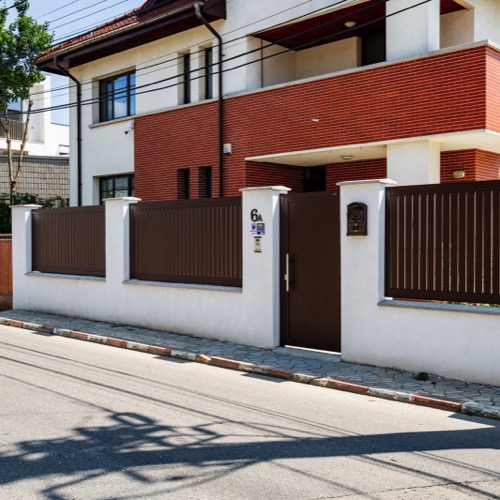Aluminium fence - RAL 8017