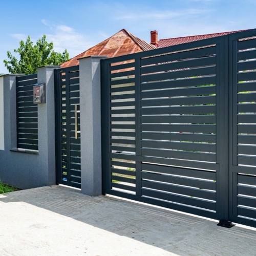 Aluminium fence - RAL 7016