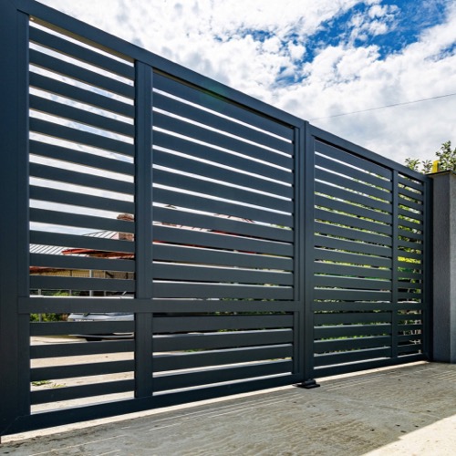 Aluminium fence - RAL 7016