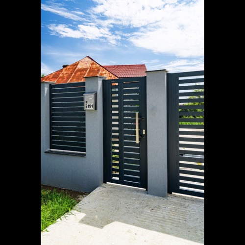 Aluminium fence - RAL 7016