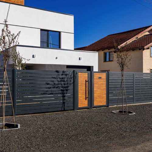 Aluminium fence - RAL 7016
