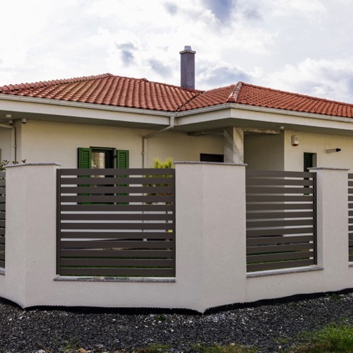 Aluminium fence - RAL 7039