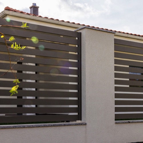 Aluminium fence - RAL 7039