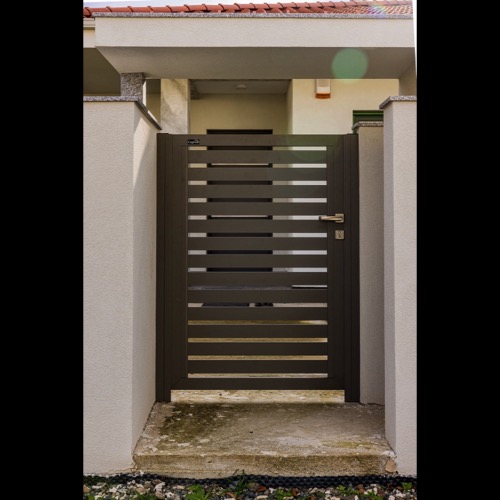 Aluminium fence - RAL 7039