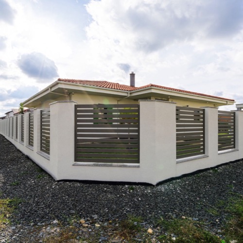 Aluminium fence - RAL 7039