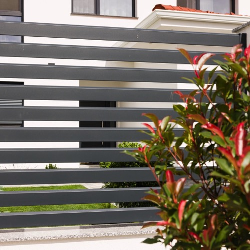 Aluminium fence - RAL 7016