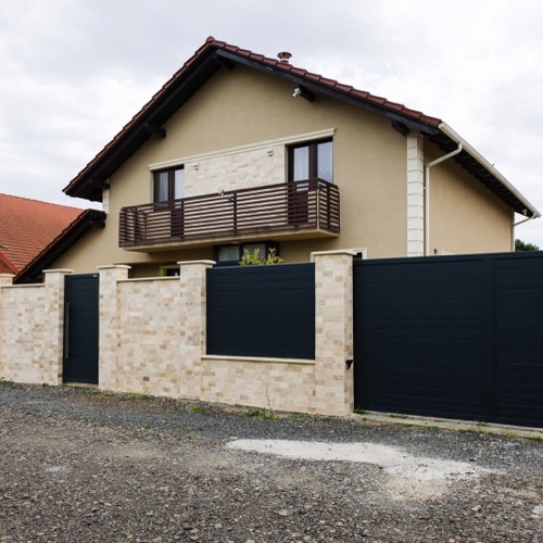 Aluminium fence - RAL 7016