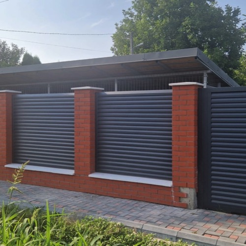 Aluminium fence - RAL 7016